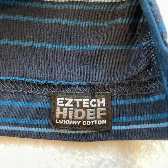 Ashworth EZ Tech Hi Def Men's 3-Button Striped Golf Polo Shirt Size XXL in Black - Picture 11 of 14